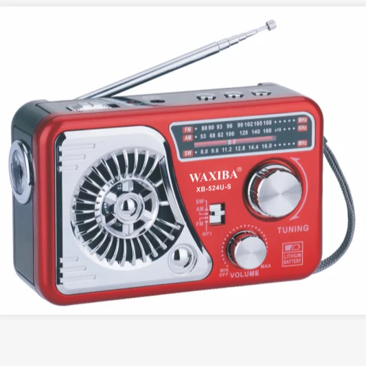 Новая модель, портативное 3-полосное радио USB/TF MP3-плеер, съемная перезаряжаемая литиевая батарея