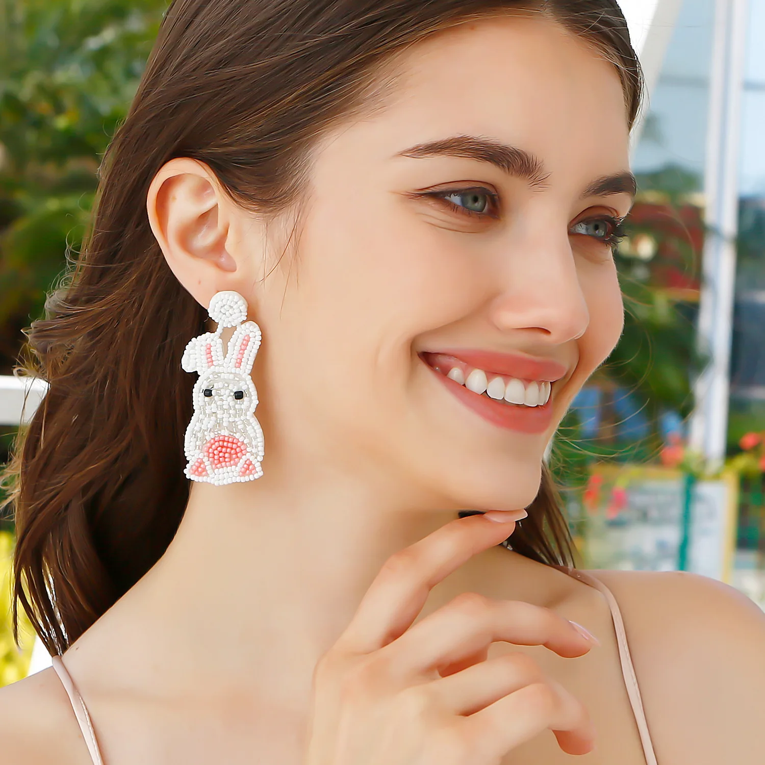 easter day seed bead earrings cute jewelry accessories egg rabbit carrots beaded earring for women