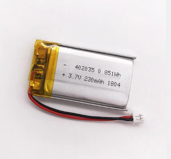 402035 402040 3.7V recharge small lithium polymer battery 240mah
