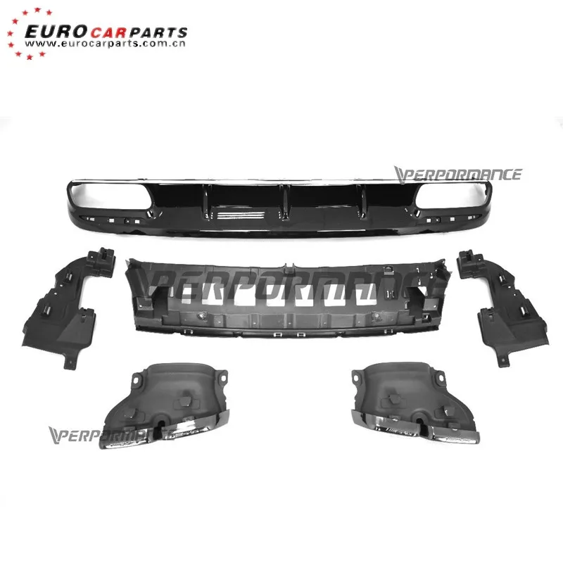 C217 диффузор с выхлопными Наконечниками Подходит S-class coupe C217 sport to S63 style диффузор с трубами