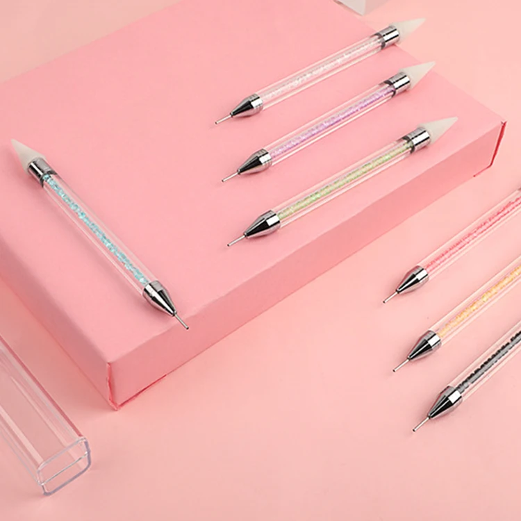 New Pattern Multi Function Nail Polish Painted Pen Manicure Point Drill Double Head Diy Crayon
