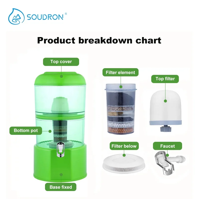 20L mineral water pot Transform Tap Water to Premium Alkaline Mineral Drinking Water