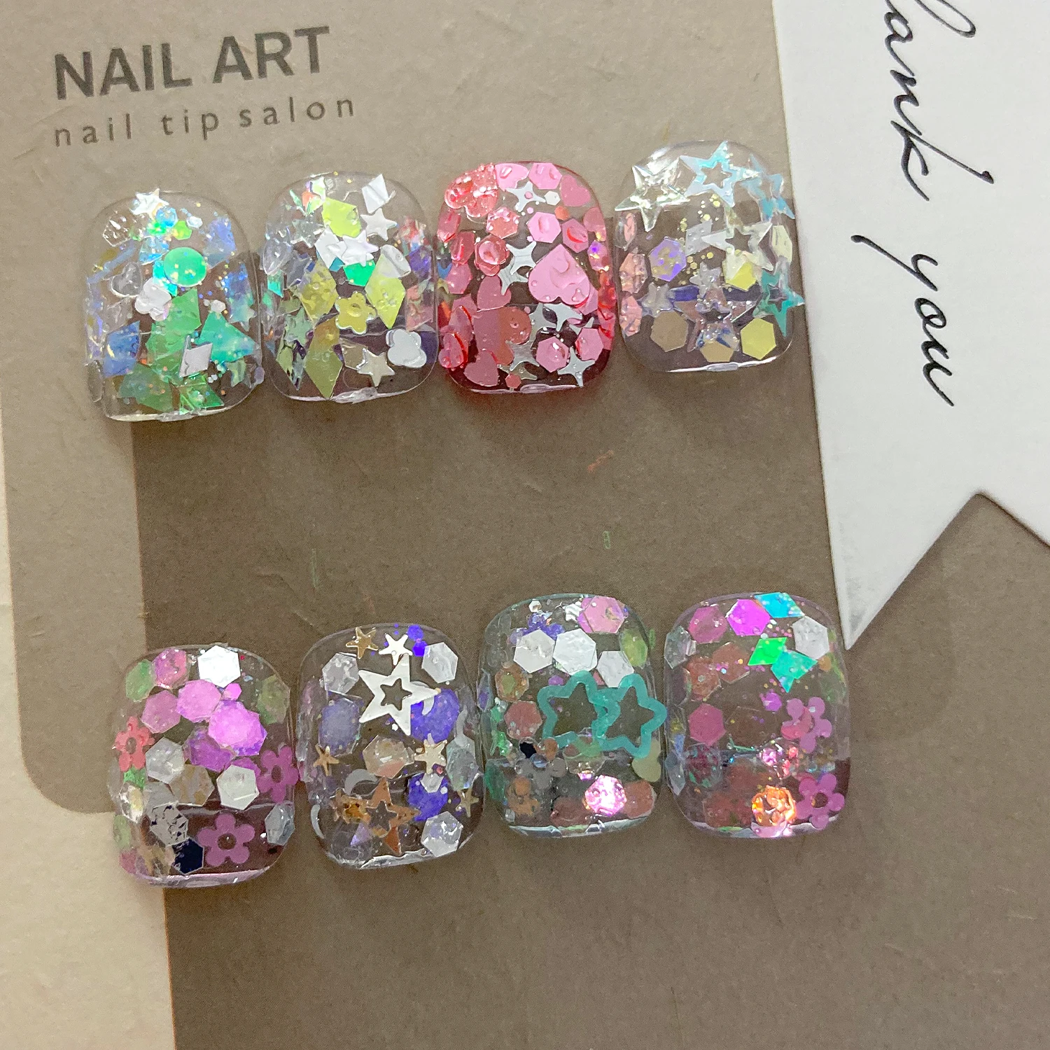 Nail glitters super bright Nail polish magic color Sequin Spring colors  Aurora laser nail sequins