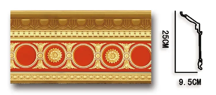 Banruo New Design High Quality Decoration Moulding Custom Ps Plastic Crown Molding For Interior Decoration