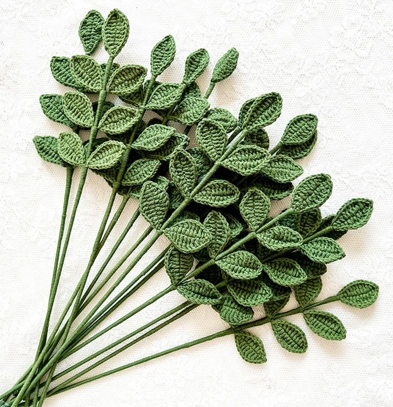 Simulation flowers olive leaves finished single bouquet hundred props to send goddess gift handmade flower weaving bouquet