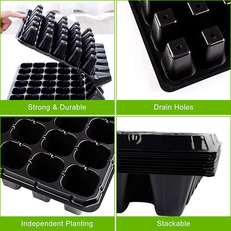 Professional Seed Tray Plant Cells Seeding Flat Germination Seedling Plug Trays