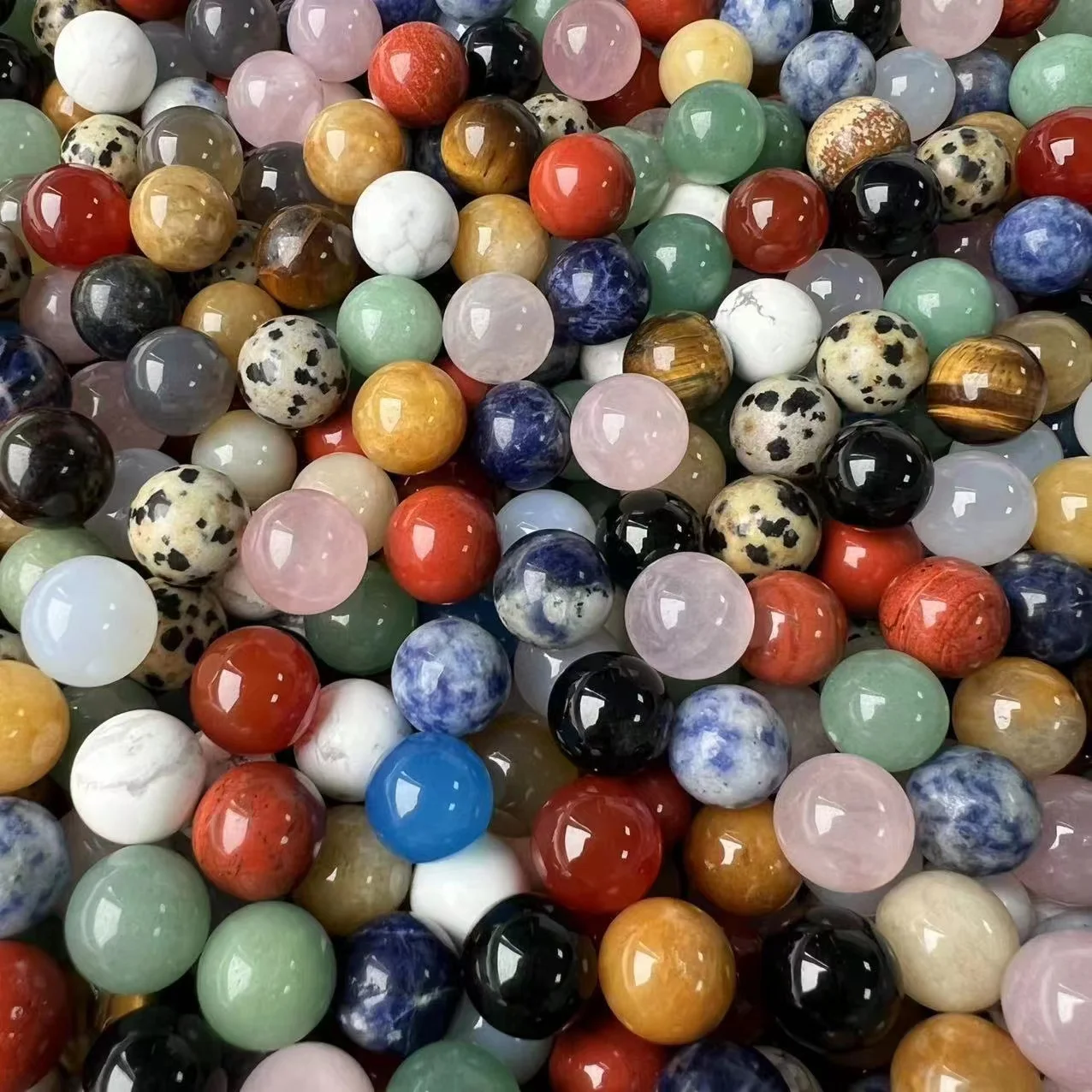 Bulk Wholesale Polished Healing Gem Fengshui Decor Colorful Crystal Stone 12mm Bead For Gifts