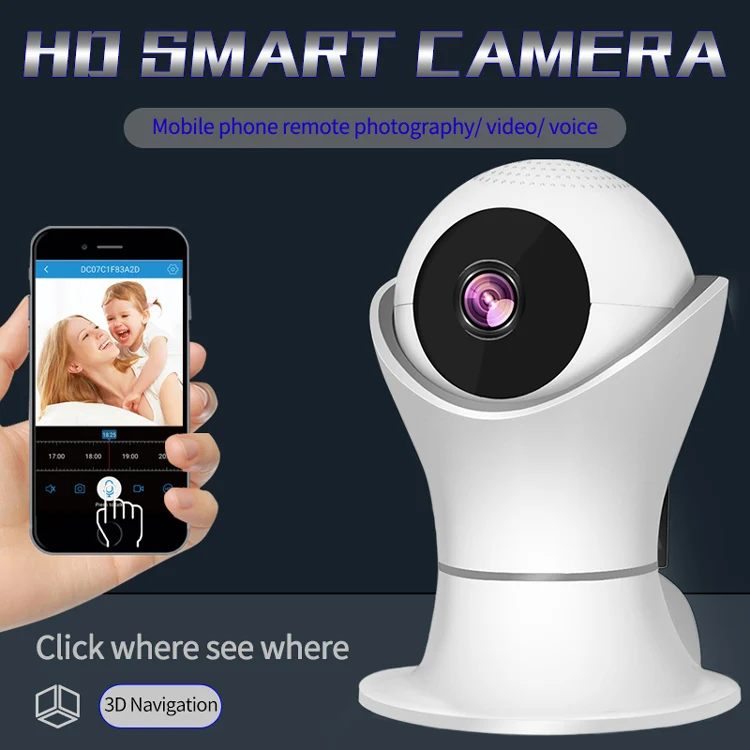 Умная беспроводная камера видеонаблюдения HD 1080P с автоматическим отслеживанием для