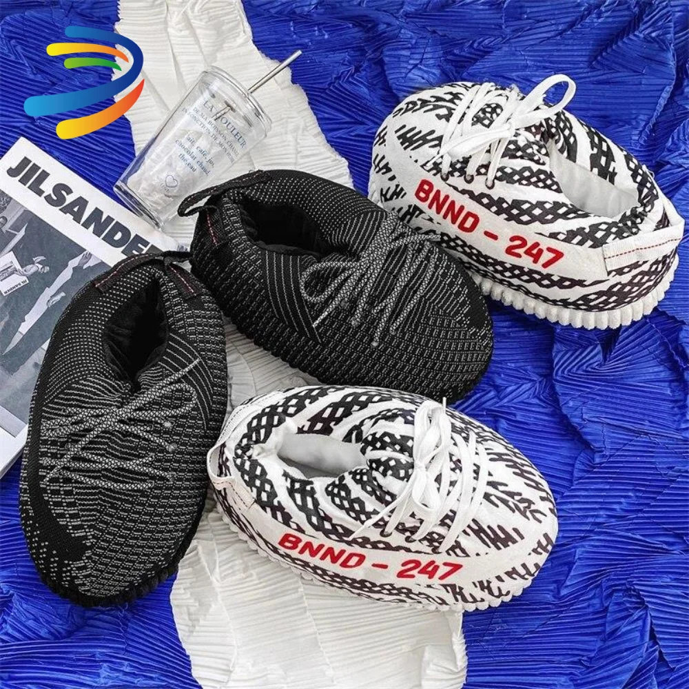 dropshipping product 2024 Plush Sneaker Slippers Hot Selling Sneaker Slippers One-Size House Sneaker Slippers