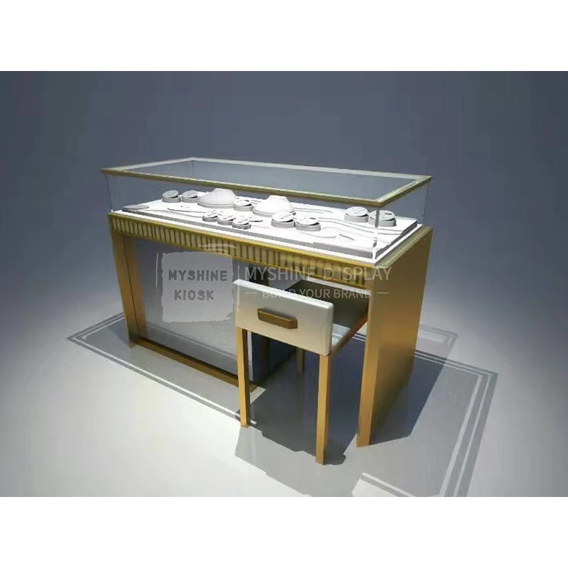 Myshine Shop Design Jewelry Store Display Counter Furniture Glass Display Jewellery Showcase  Glass Display Showcase