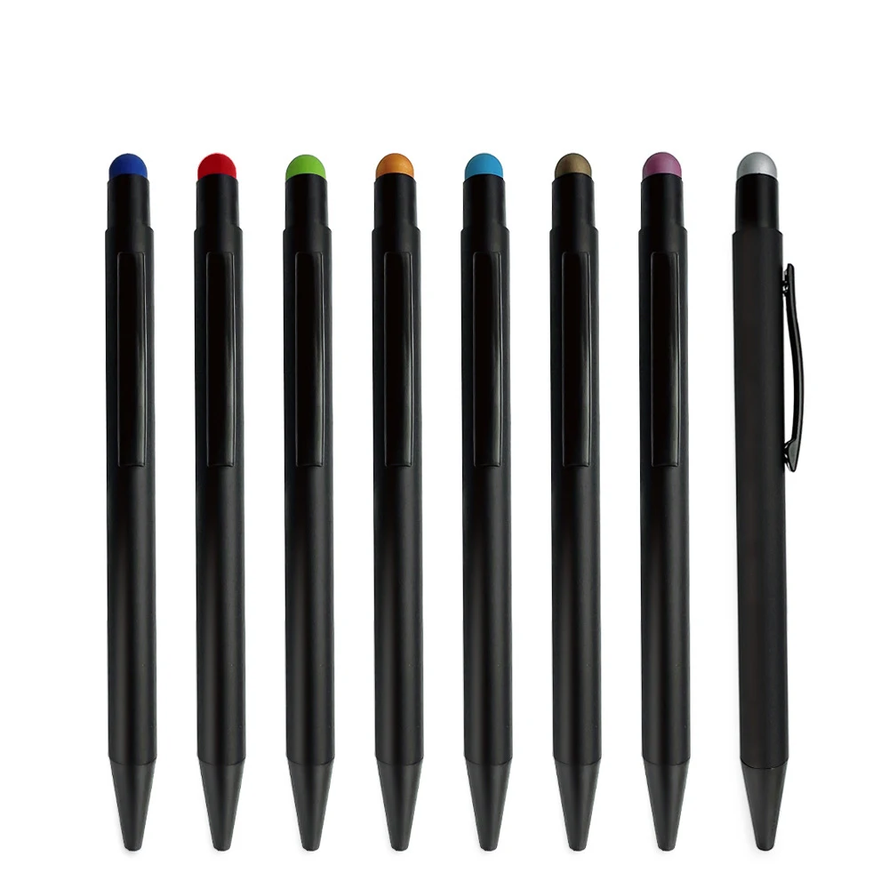Customized Logo Business Pen with Soft Plastic Touch Screen Ballpoint Pen Office Supplies Plastic Select Ballpoint Pen