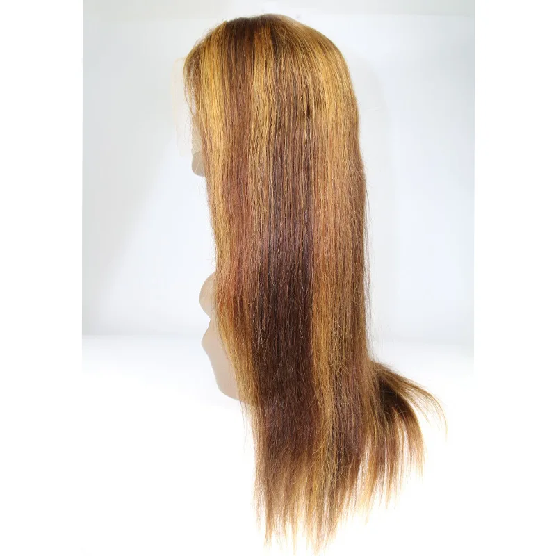 Brazilian Virgin Hair Transparent Highlight Lace Front Wig Piano Color 13x6 HD  Lace Frontal Ombre Real Hair Wigs