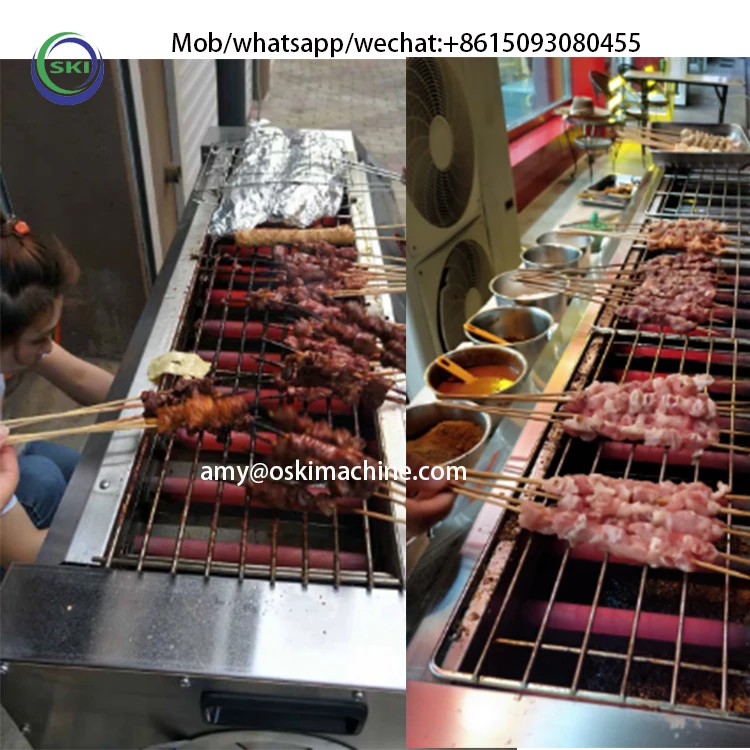 Portable Barbecue Kebab Making Machine Chicken Grill Machine Gas Kebab Machine