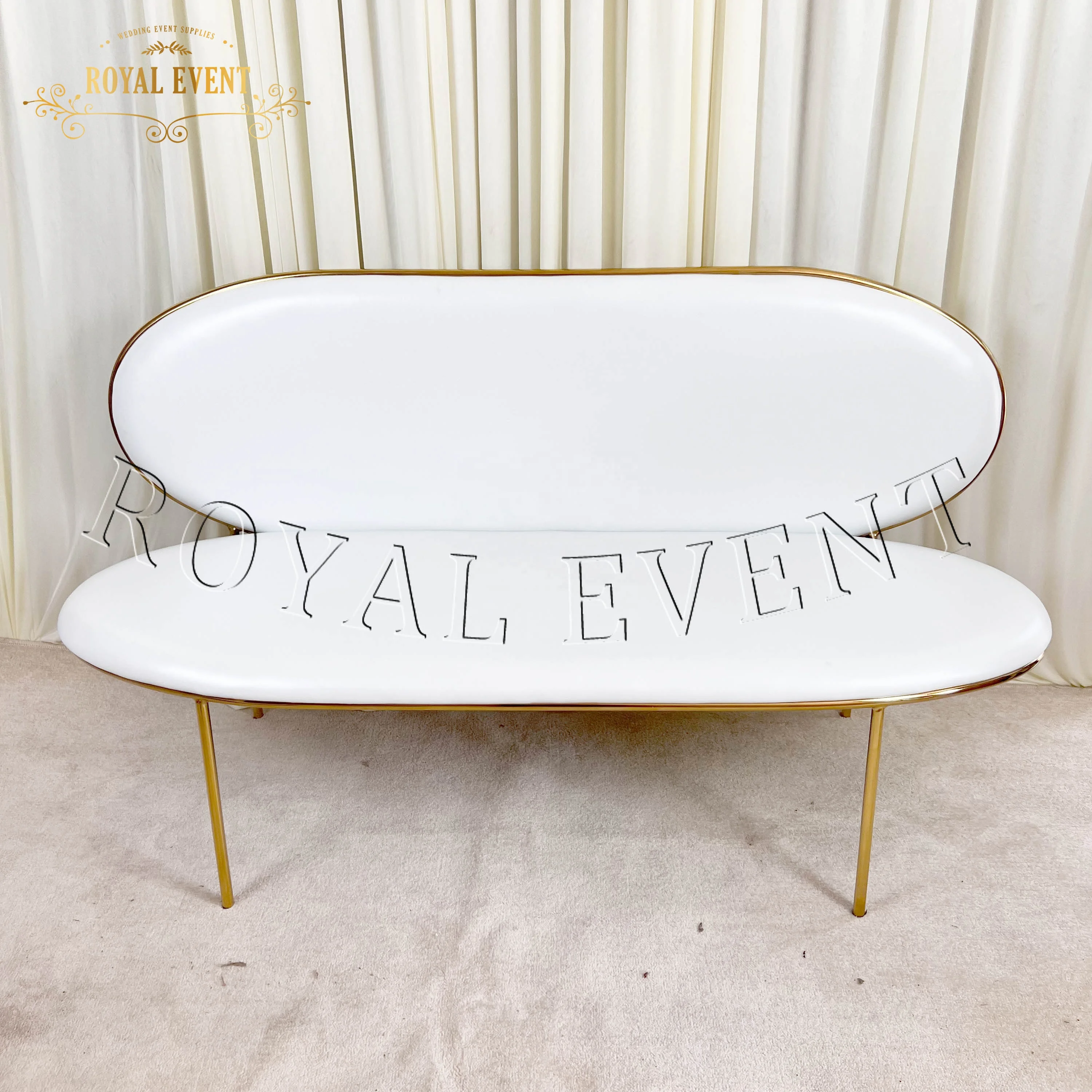 Modern Luxury Gold Stainless Steel Wedding Sofa Set Royal Furniture Party Leisure Sofa Chair For Wedding Event