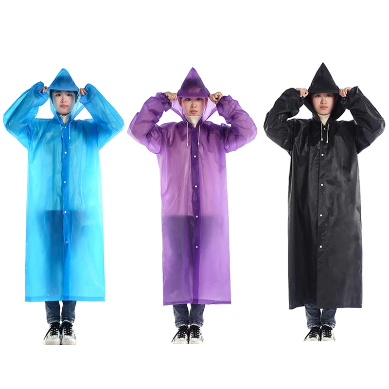 Korea High quality custom long rainwear transparent waterproof Rain Coat