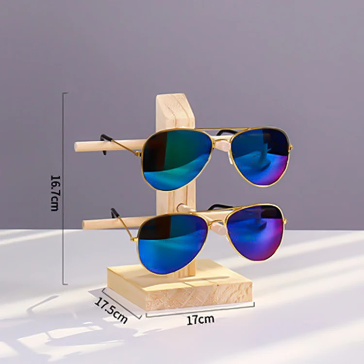Wooden Sunglasses display rack Natural wood wholesale glasses display cases display stand for glasses