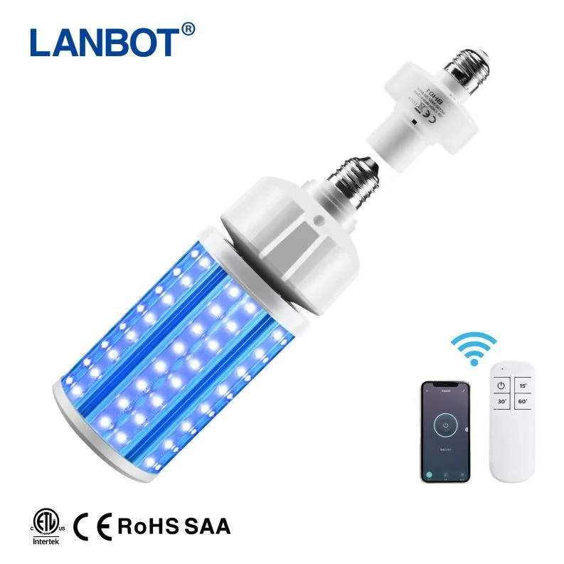 2020 новейшая 60 Вт УФ бактерицидная лампа Led UVC лампочка E26/E27, подходит для домашнего склада, супермаркета, больницы