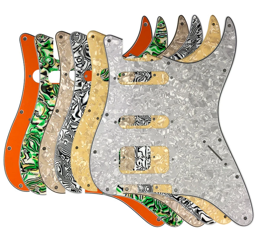 Pleroo Guitar  Accessories 11 Screw Hole Pickguard No control hole For Fender Stratocaster   ST HSS Guitar Scratch Plate