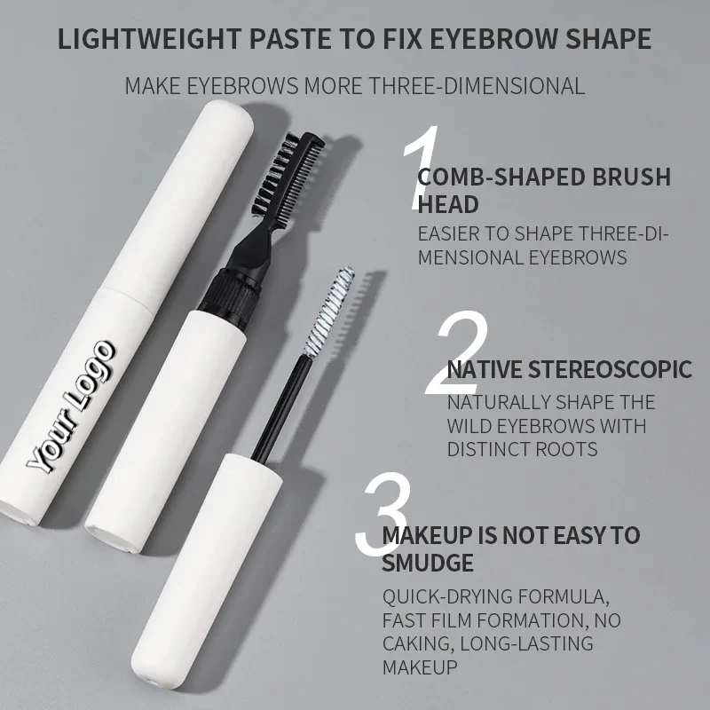 Private Label Brow Lamination Gel Transparent Brow Mascara Eyebrow Setting Gel For Sculpting Shaping Tamer