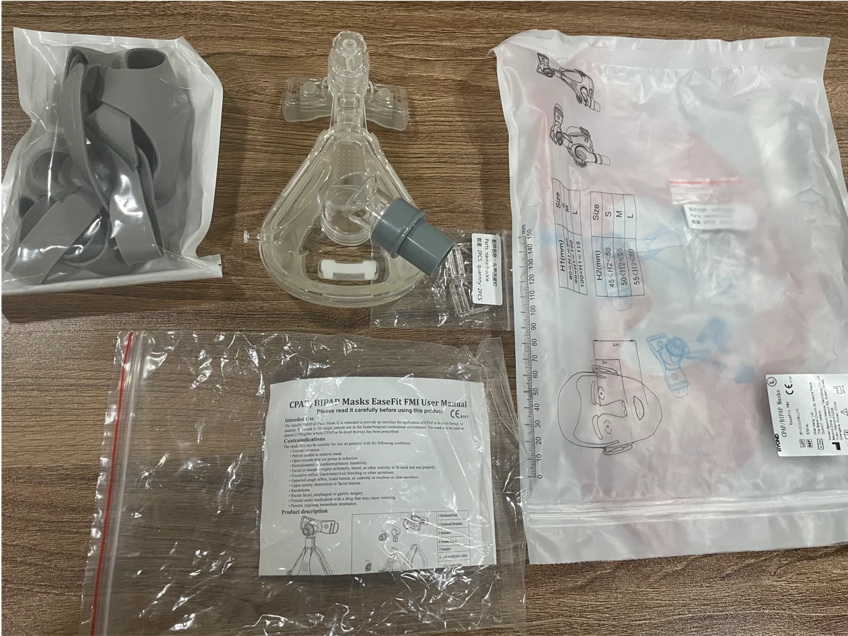 Hospital Silicone NIV Oxygen Mask with Headgear Nasal Pillow CPAP BIPAP full face Mask