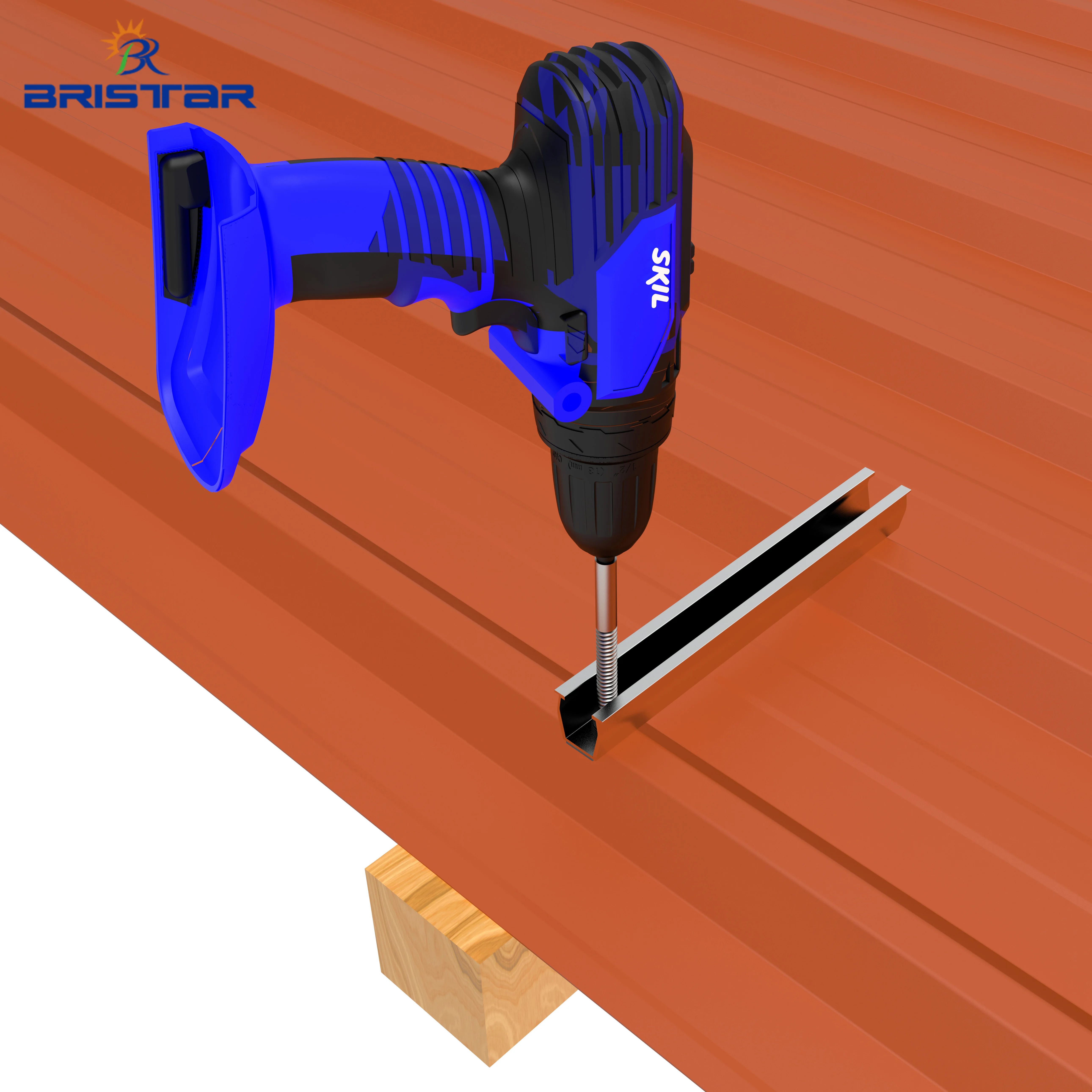 HF Solar Panel Trapezoidal Metal Roof Bracket PV System Solar Mini Rail With EPDM