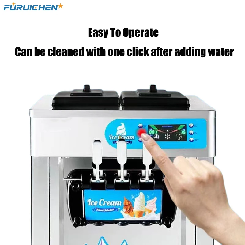 Furuichen 52L/H Commercial Electro Freeze Ice Cream Machine Industry Ice Cream Production Line Machine