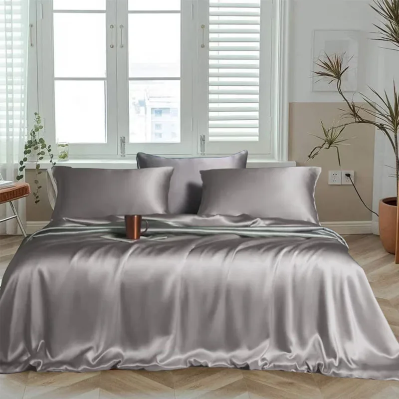 Bamboo Rayon Viscose Bed Sheets 4 Pieces Bedding Set Wholesale 100% Organic Bamboo Fitted Bedsheet Set