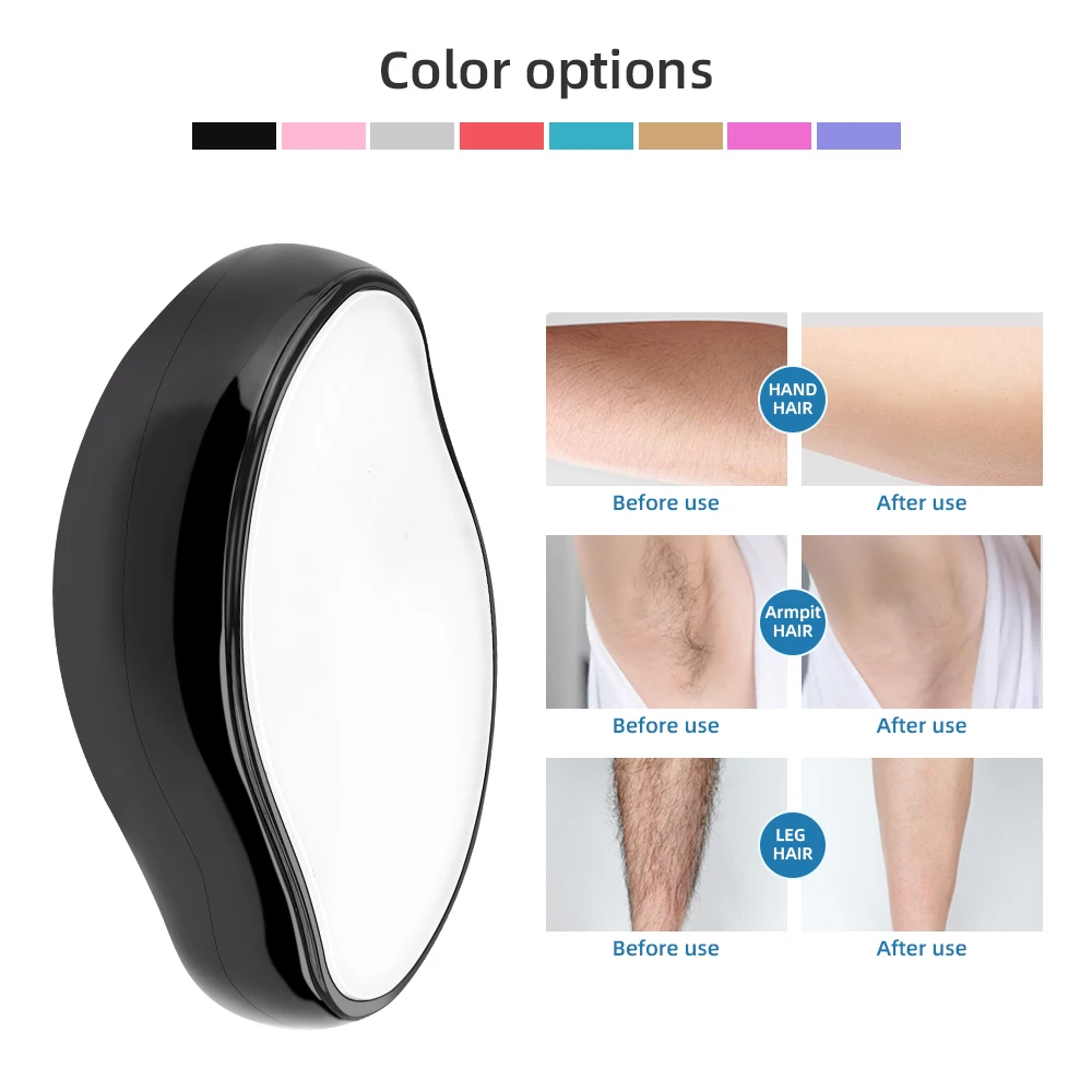 Для домашнего использования мини нано не вызывает болезненных ощущений портативный женщины и мужчины ластик корпус кристально чистый физической Эпилятор камень устройства с украшением в виде кристаллов для удаления волос