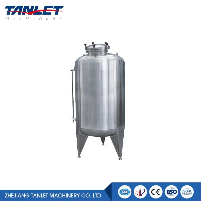 Vertical horizontal stainless steel beer processing water storage tank