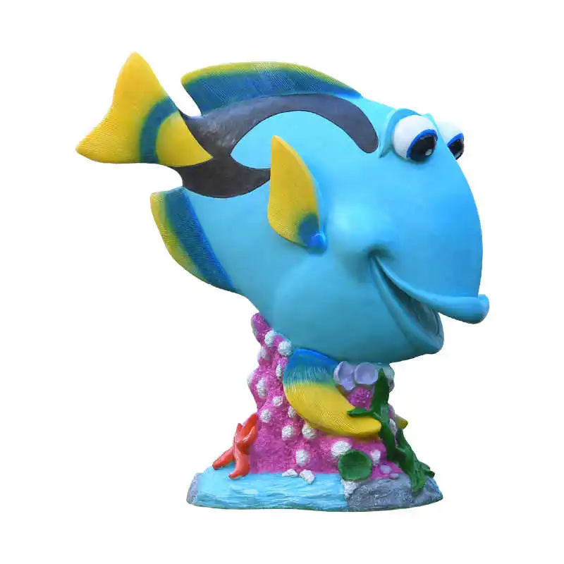 Life size sea creature resin marine life fish statue fiberglass sea animal figure for carnival ocean party decorations