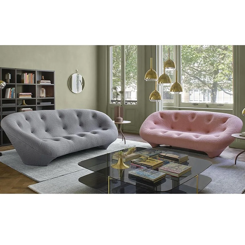 2023 special design high quality steel frame knitted fabrics sofa for apartment and villa