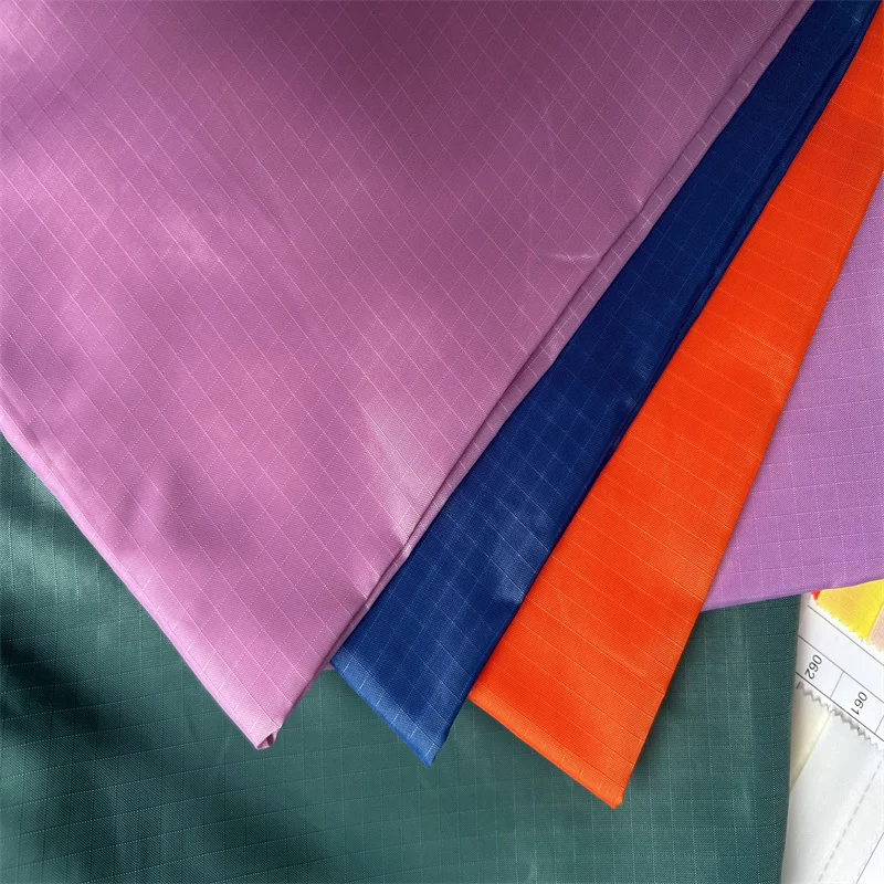 waterproof 210T  ripstop polyamide checks taffeta plaids nylon fabrics