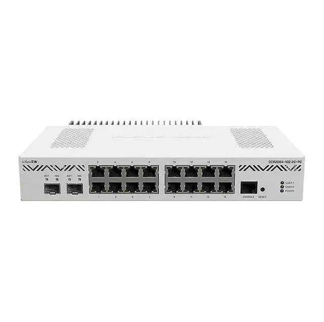 MikroTik CCR2004-16G-2S+PC 16 Gigabit 2 Gigabit Optical Port Smart Router CCR2004-16G-2S+PC