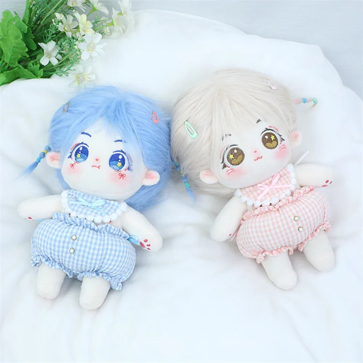 New Fashionable Plush Doll Korean Super Star 20cm Kpop Doll Clothes Cotton Doll With Wig