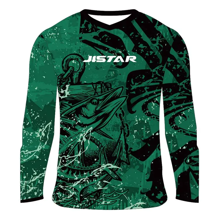 Wholesale High Quality Sublimation Long Sleeve Fishing Wear 100% Polyester Quick Dry Clothing Manufacturers Fishing Shirt