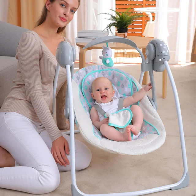 
Baby indoor swing cradle with music and doll baby swing bule cradle baby swing bed 