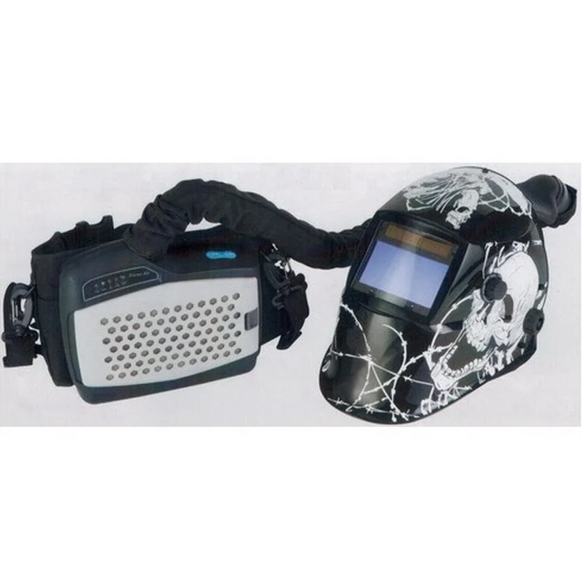 HMT Air Fed System Helmet Powered Air Purifying Auto Darkening Welding Helmet True Colour Vision