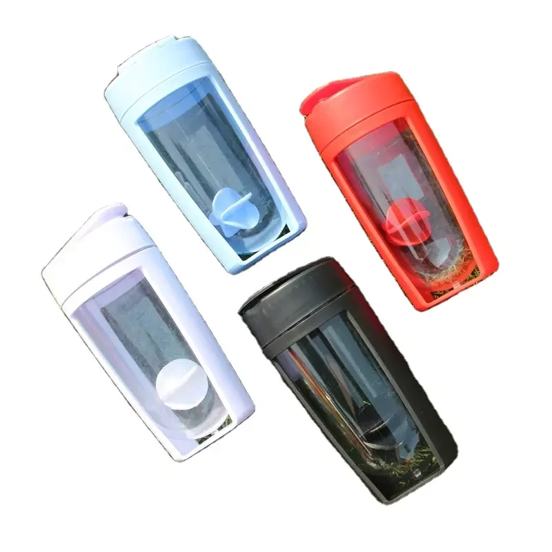 New design 500ml Portable Plastic Water Bottle Shake Cup Fitness Sports bottles Cup With a Scale