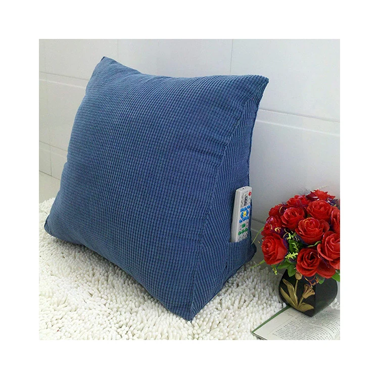 Ergonomic corduroy wedge back support pregnancy pillow bed maternity pregnancy wedge pillow