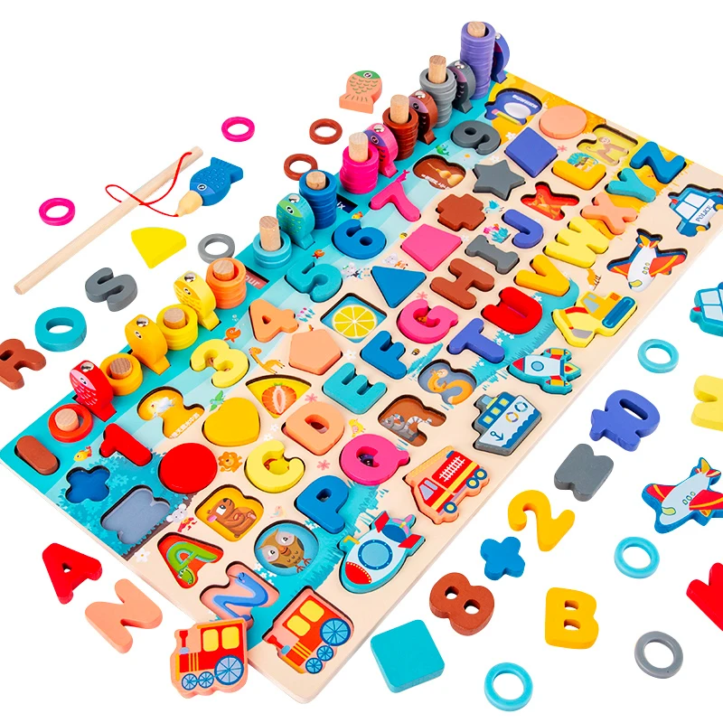 
Montessori Multifunction Counting Board Wooden Early Educational Toys for Children 