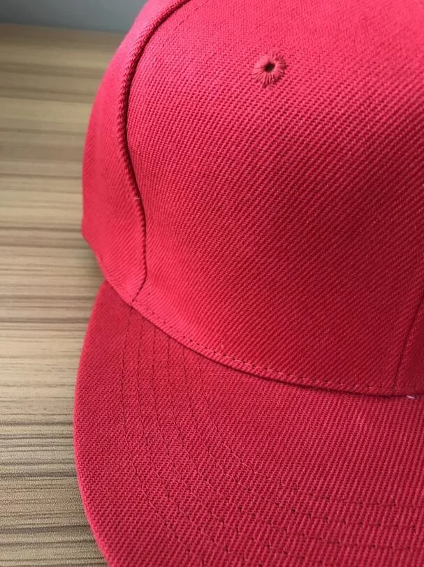 Wholesale Custom Red Big Visor Hat Gorras Snapback Hat Cap