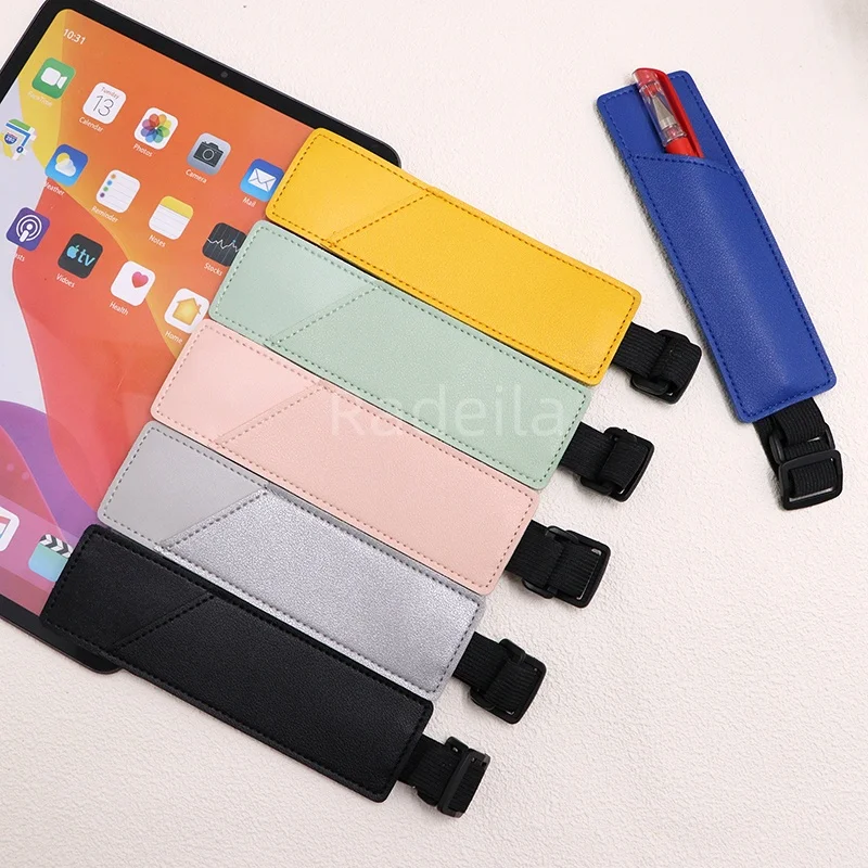 Elastic Leather Pen Pouch Case School Pencil Bag Holder Kids Favorite Pencil Case Business Notebook Elastic Webbing Pen Case