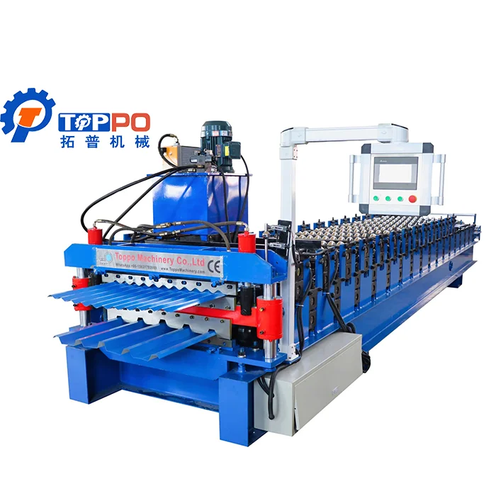 Double-layer tile roller forming ironmaking metal roof panel mold machine