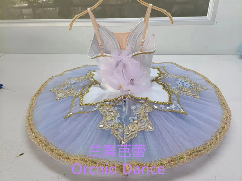 Fine Workmanship 12 Layers Competition Performance Wear Professional Adult Girls Women Light Lilac Ballet Tutu Dress