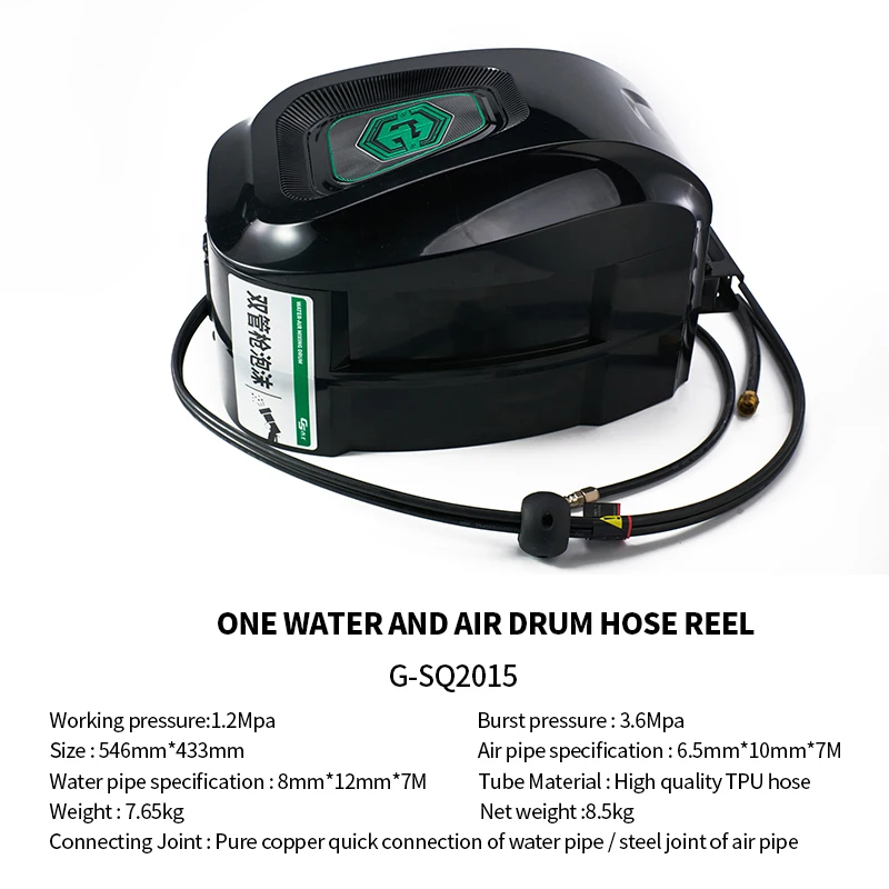 Car workshop product water air electric pressure washer hose reel single car detailing equipment tools