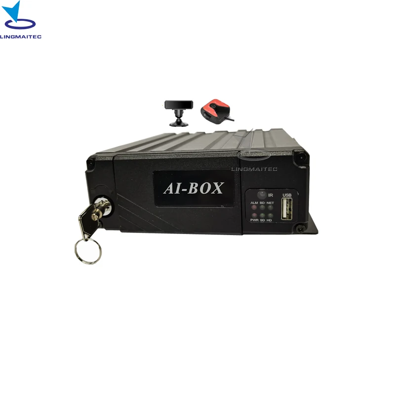 Mobile DVR 4 Channels DVR AI Driver Behavior Analysis DSM ADAS G-sensor waterproof for logistics fleet tracking system