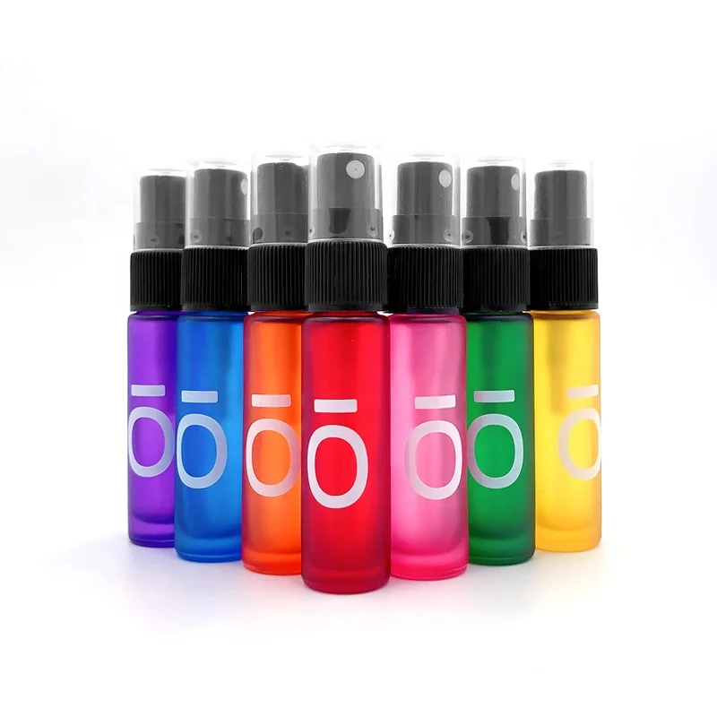 10ml Rainbow Color Glass Spray Bottle Refillable Fine Mist Spray Bottle for Perfume Essential Oil