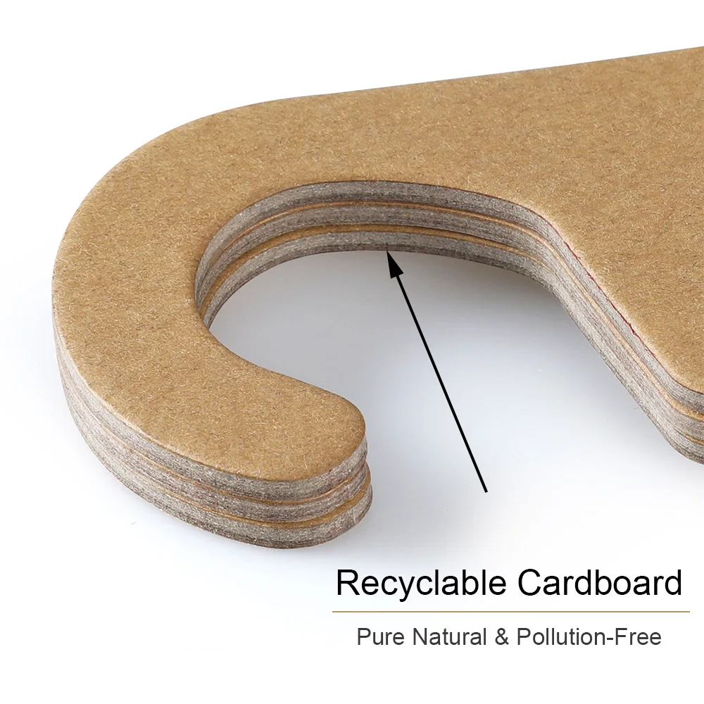 LINDON Cardboard Hangers Eco Friendly Recyclable Children Kids Clothes Hanger With Clips