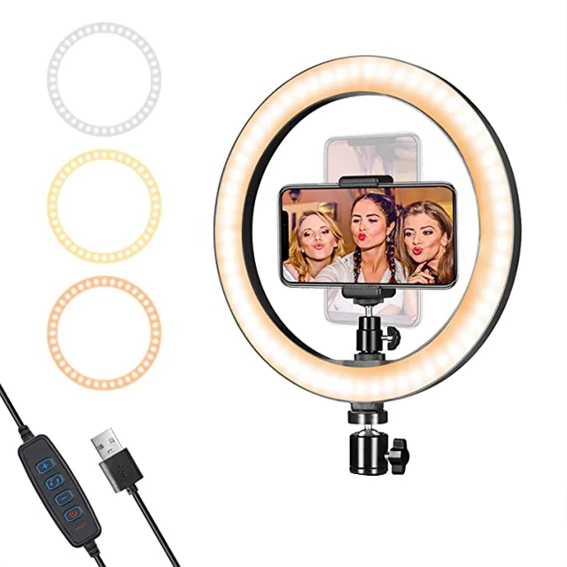 Wholesale 10 inch Selfie Ring Light Phone Selfie LED Circle Big Selfie Ring Light With Tripod Stand Holder