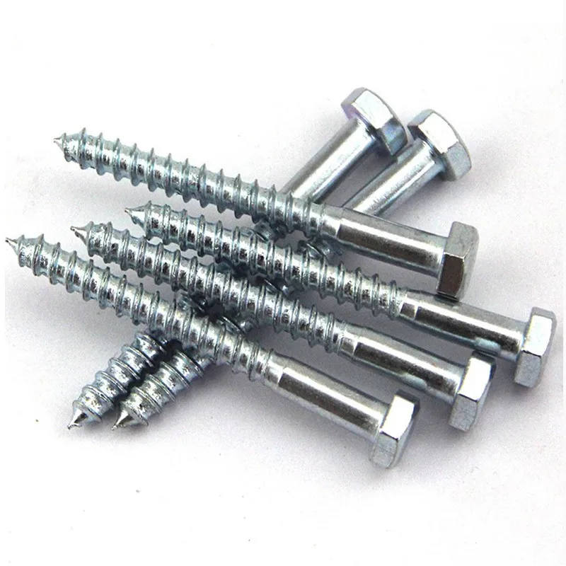 DIN571 Hex Head Wood Screw Zinc Plated Wood Screw